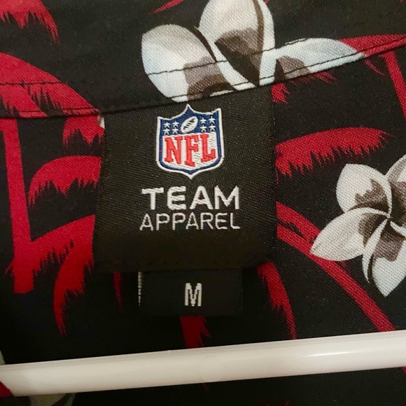 Houston Texans NFL Team Apparel Hawaiian Shirt Mens M Tropical Palm Print - Picture 5 of 6